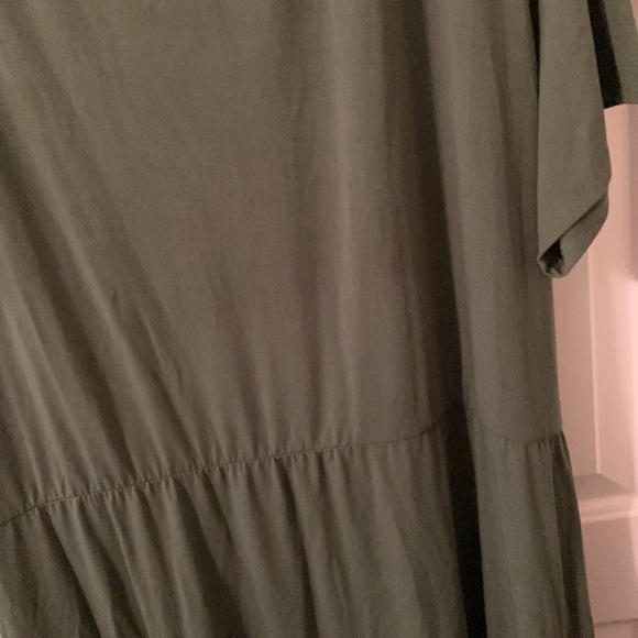 NWT Ava & Viv green faux wrap short sleeve stretchy midi dress 4x (28W-30W) - Picture 7 of 12